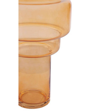 Cayden Large Orange Glass Vase
