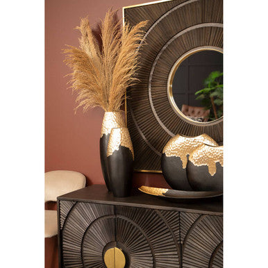 Daito Large Black and Gold Vase