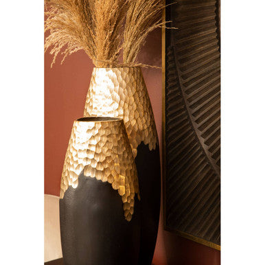 Daito Large Black and Gold Vase