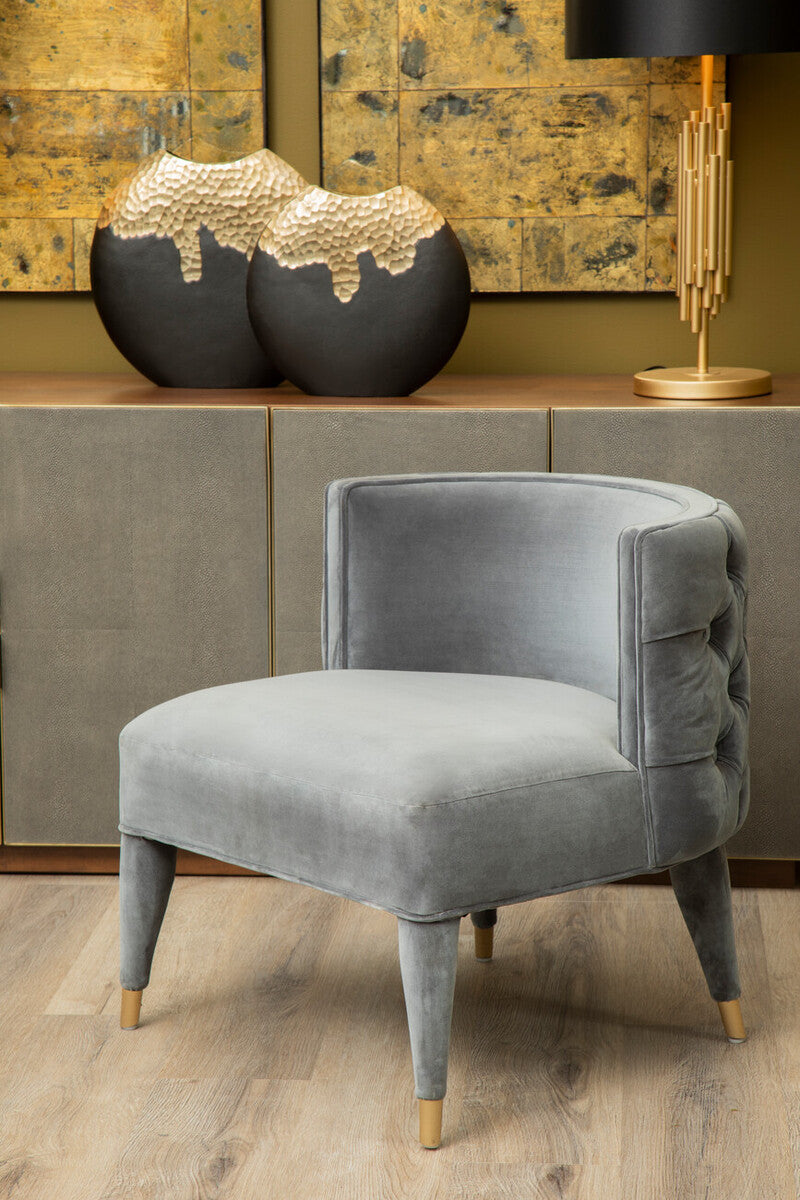 Daito Small Black And Gold Round Vase