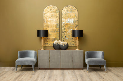 Daito Large Black and Gold Round Vase