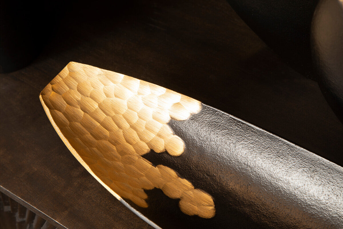 Daito Black and Gold Boat Dish