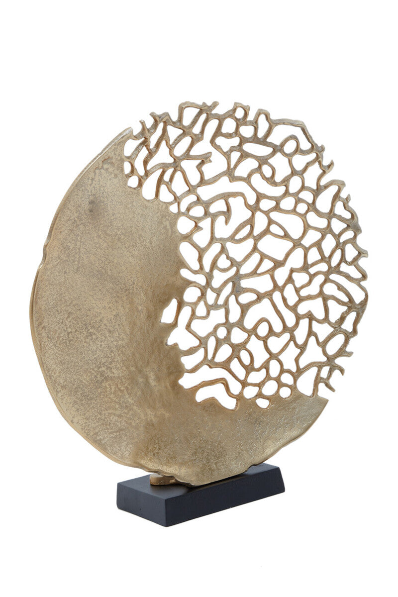 Daito Black And Gold Finish Round Sculpture - Image 3