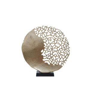 Daito Black And Gold Finish Round Sculpture