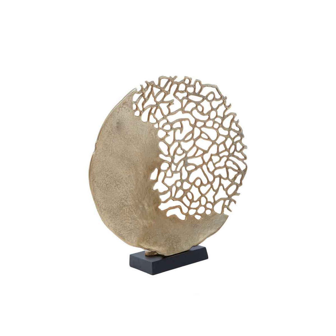 Daito Black and Gold Finish Round Sculpture