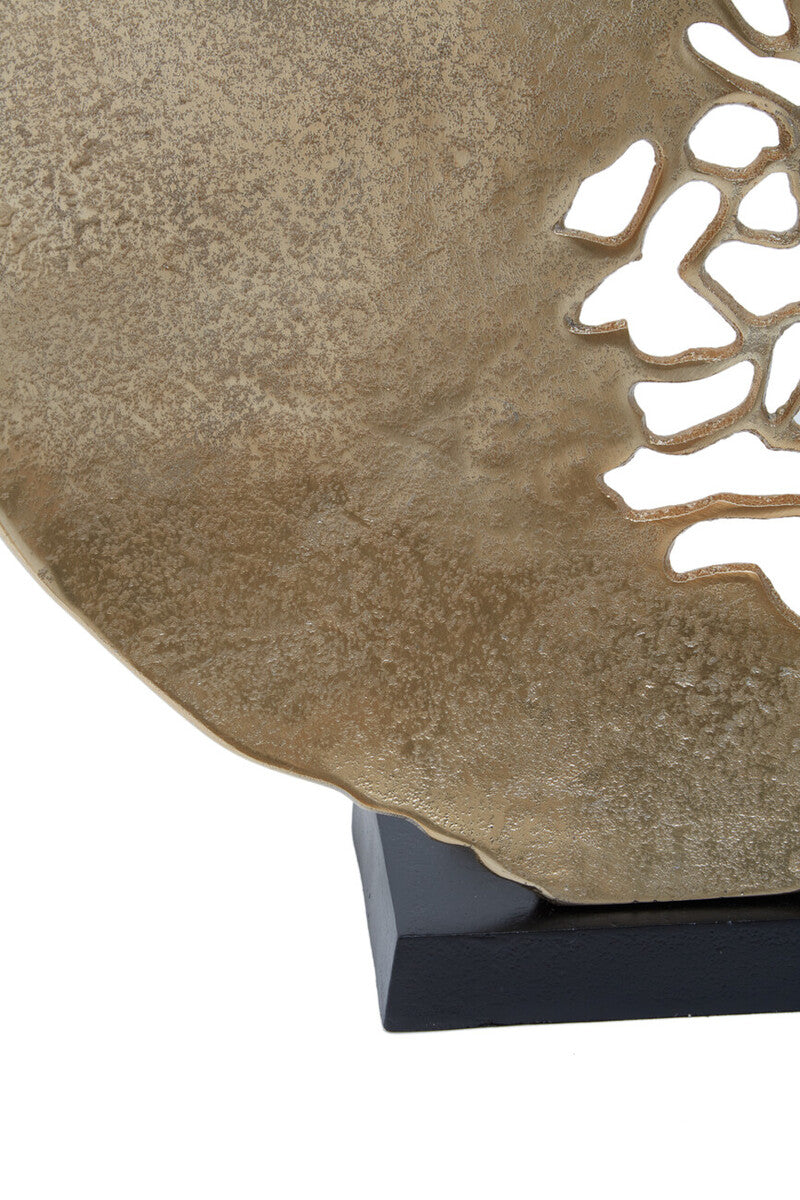 Daito Black And Gold Finish Round Sculpture