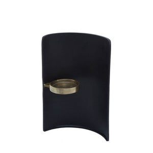 Daito Black and Gold Finish Candle Holder