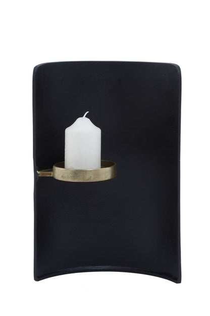 Daito Black and Gold Finish Candle Holder