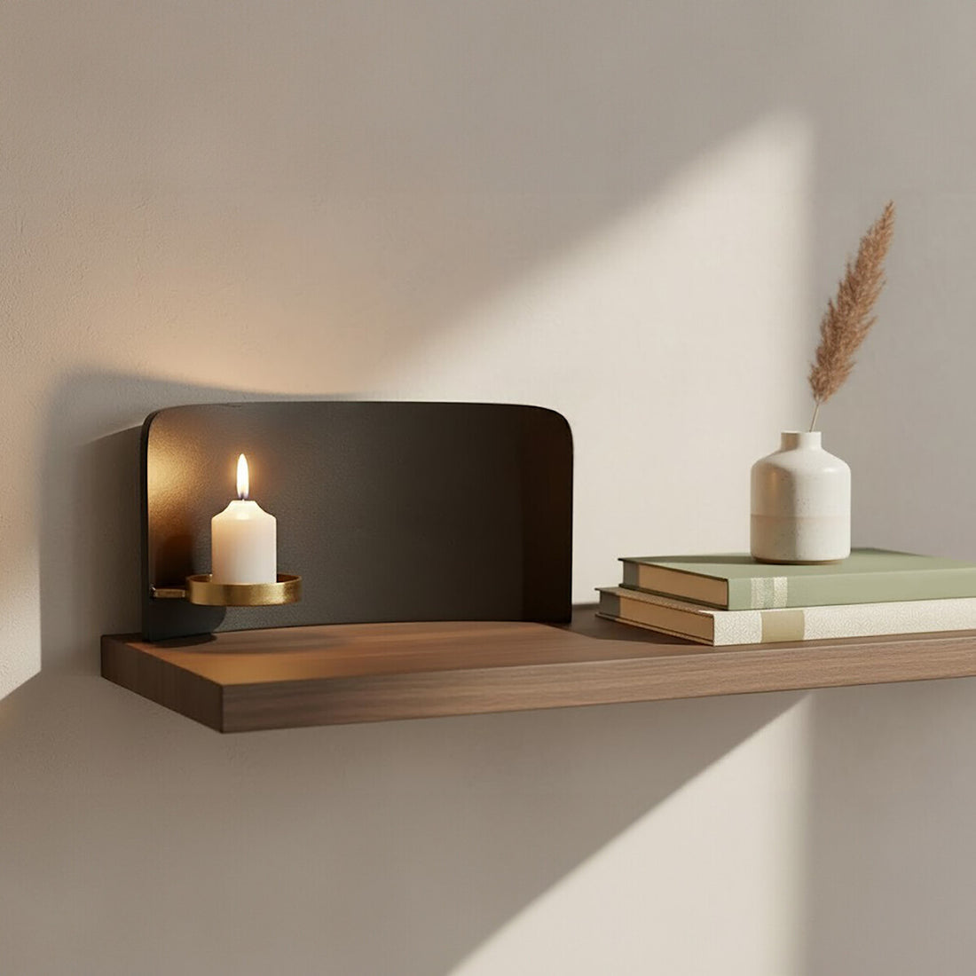 Daito Black and Gold Finish Aluminium Candle Holder - Image 4