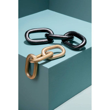 Prato Small Gold Aluminium Chain Sculpture