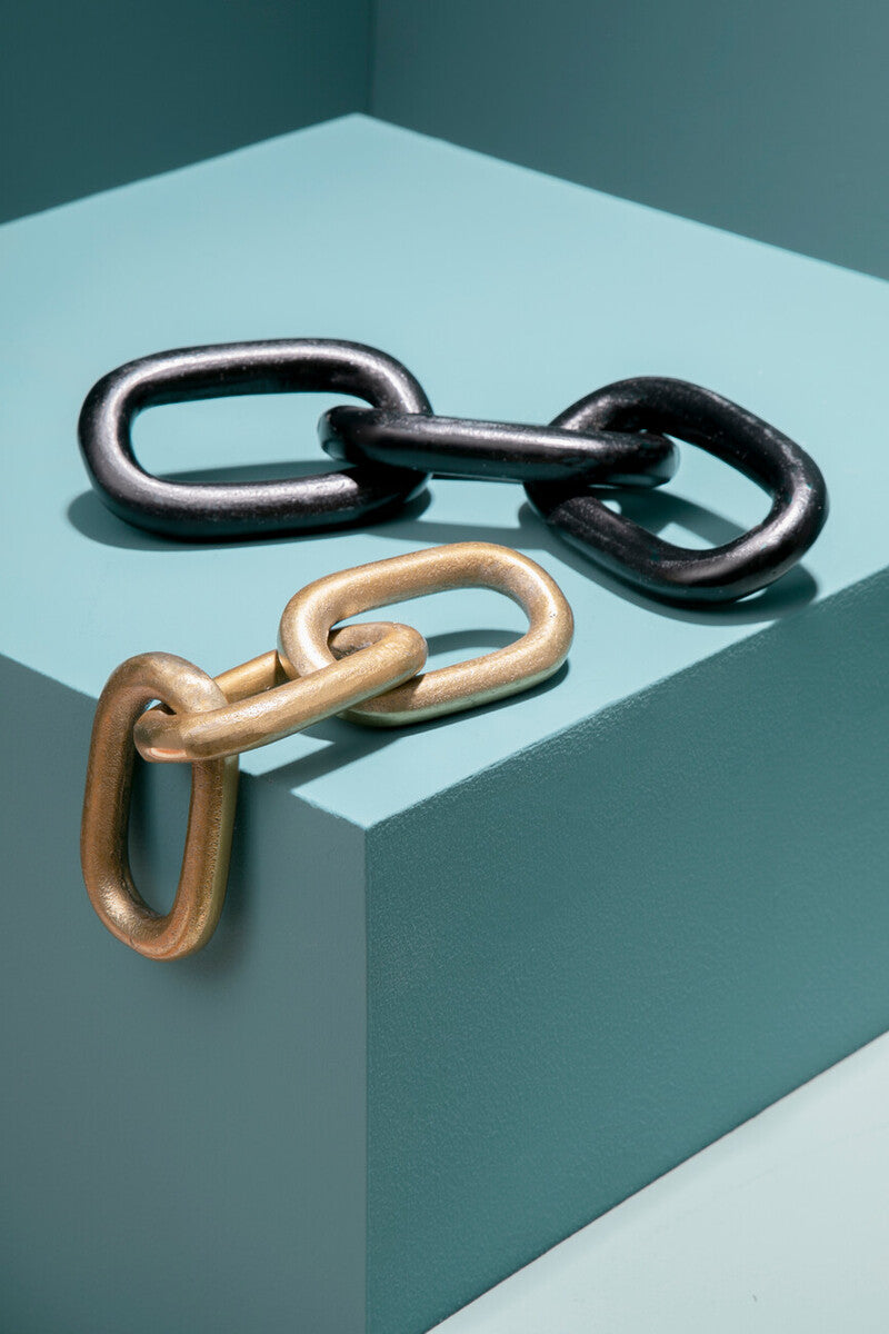 Prato Large Black Aluminium Chain Sculpture - Image 3