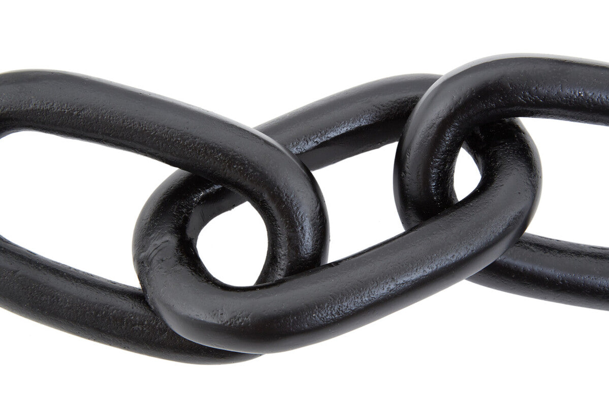 Prato Large Black Aluminium Chain Sculpture