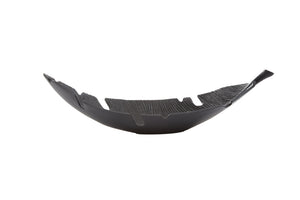 Prato Black Finish Curved Leaf Dish