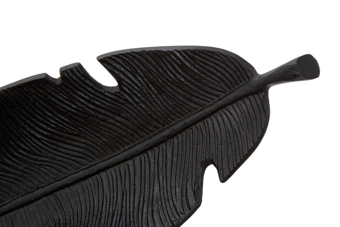 Prato Black Finish Curved Leaf Dish - Image 7