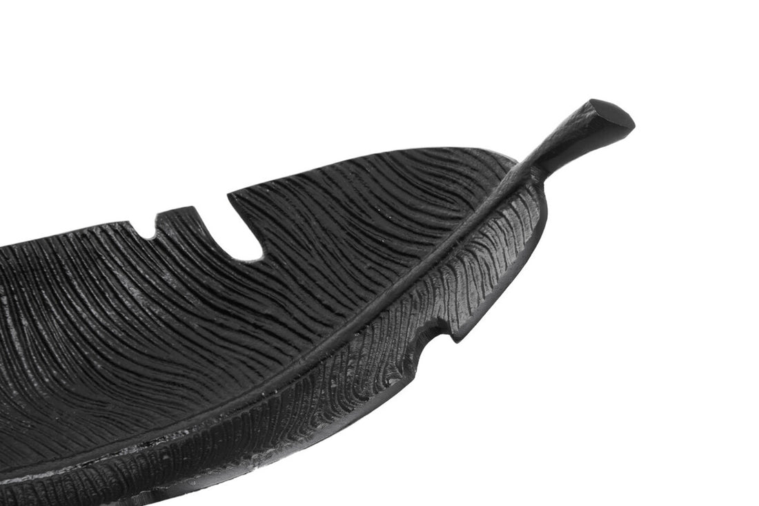 Prato Black Finish Curved Leaf Dish - Image 8