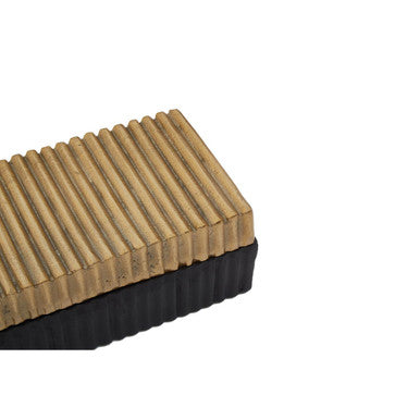 Deomali Large Two Toned Gold and Black Trinket Box