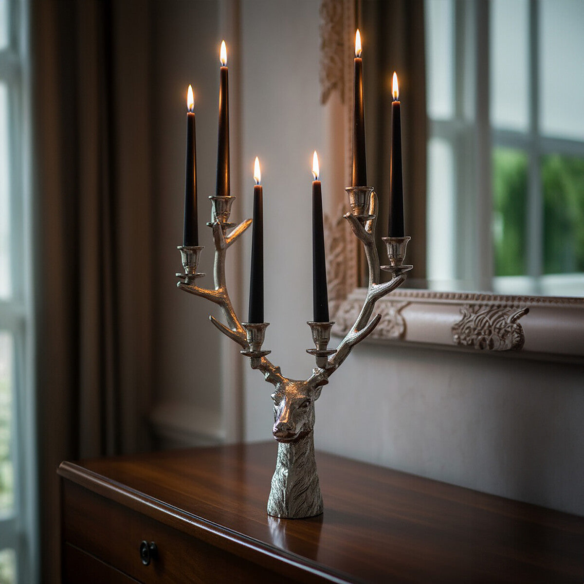 Stag Candelabra 6 Candles