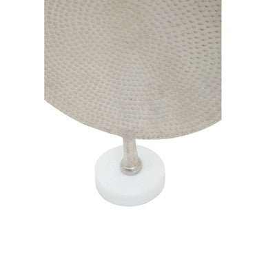 Elias Set Of Three Gold Silver And Black Hammered Metal Sculptures