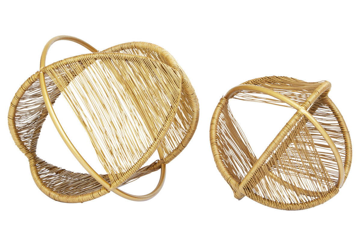 Enzo Set Of Two Wire Ball Ornaments - Image 1