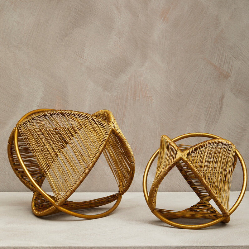 Enzo Set Of Two Wire Ball Ornaments - Image 2