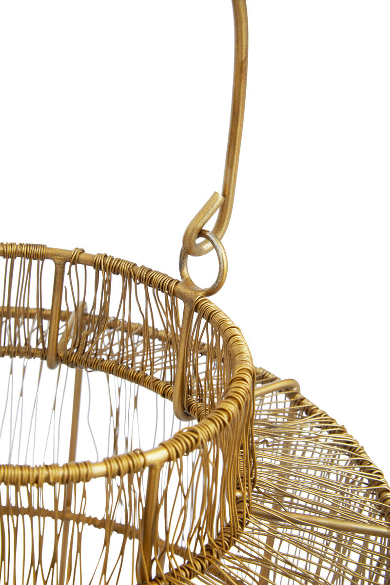Enzo Large Gold Wire Lantern
