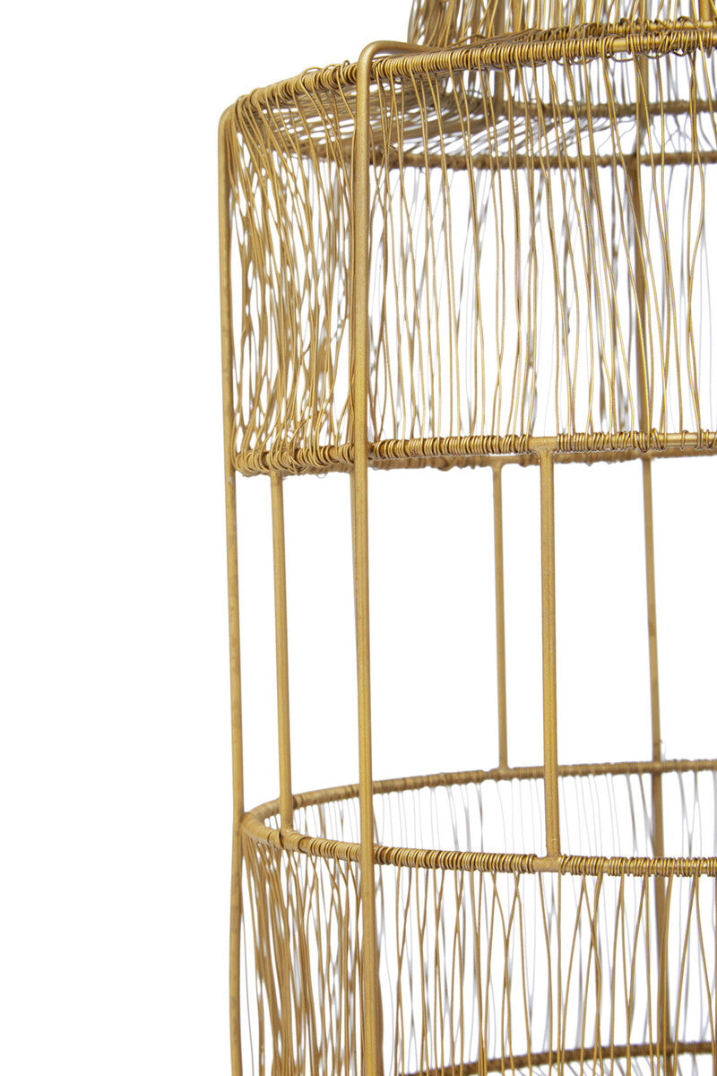 Enzo Large Gold Wire Lantern