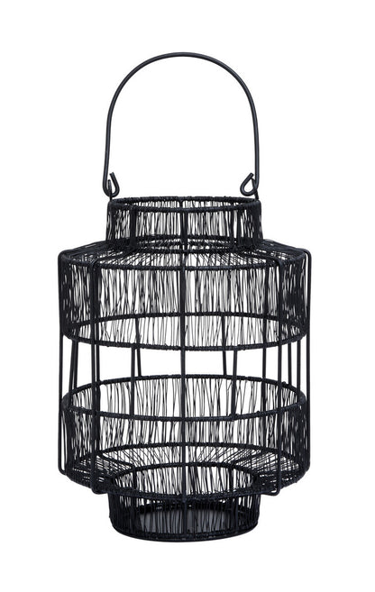 Enzo Small Black Wire Lantern