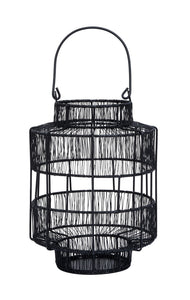 Enzo Small Black Wire Lantern