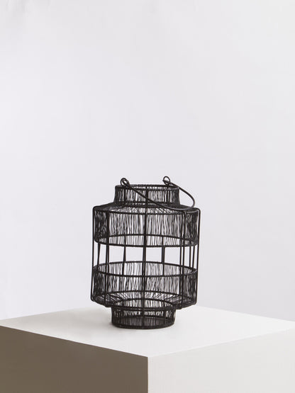 Enzo Small Black Wire Lantern