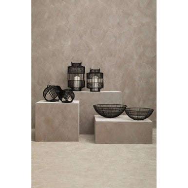 Enzo Large Black Wire Lantern