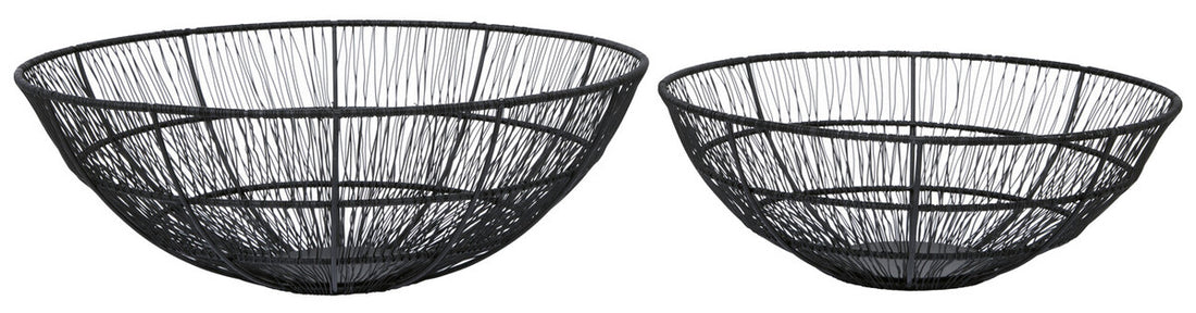 Enzo Set Of Two Black Wire Bowls - Image 1