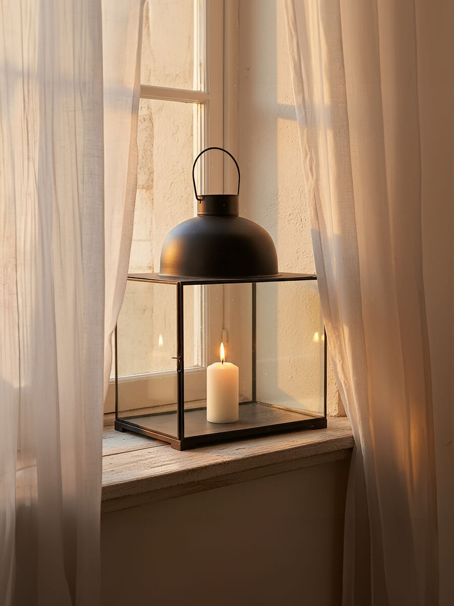 Preston Small Antique Black Lantern