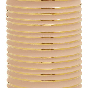 Large Blush Pink and Gold Ceramic Vase | Haldis