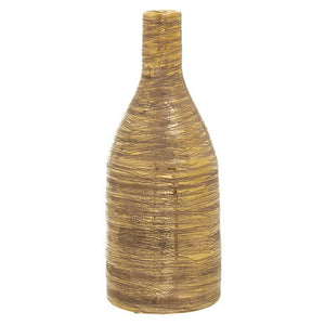 Hermosa Gold Small Ceramic Bottle Vase