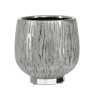 Hesper Small Silver Ceramic Planter