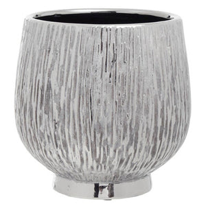 Hesper Large Silver Ceramic Planter