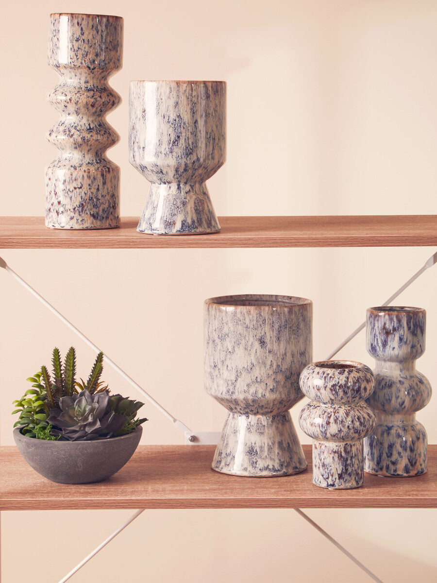 Shai Large Beige Speckled Planter