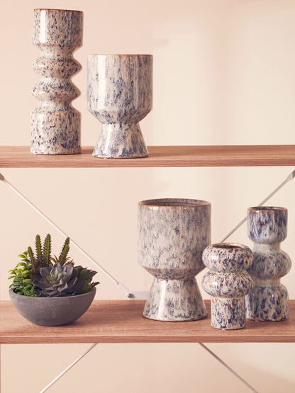 Shai Large Beige Speckled Planter