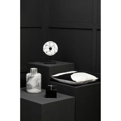Marmara Marble Sculpture On Iron Stand