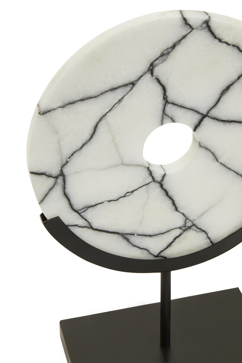 Marmara Marble Sculpture On Iron Stand - Image 8