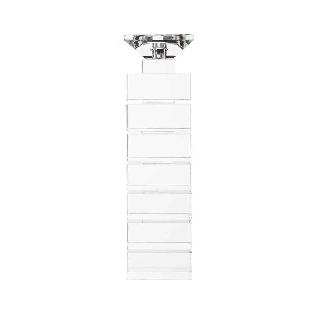 Carrie Clear Finish Large Candle Holder