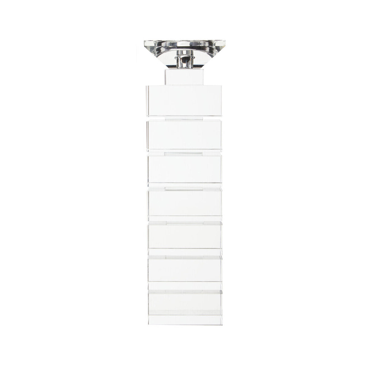 Carrie Clear Finish Large Candle Holder