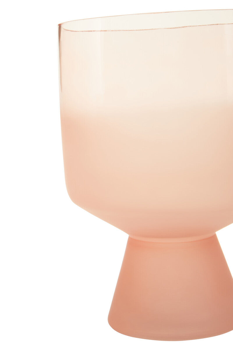Baila Small Matte Pink Glass Vase