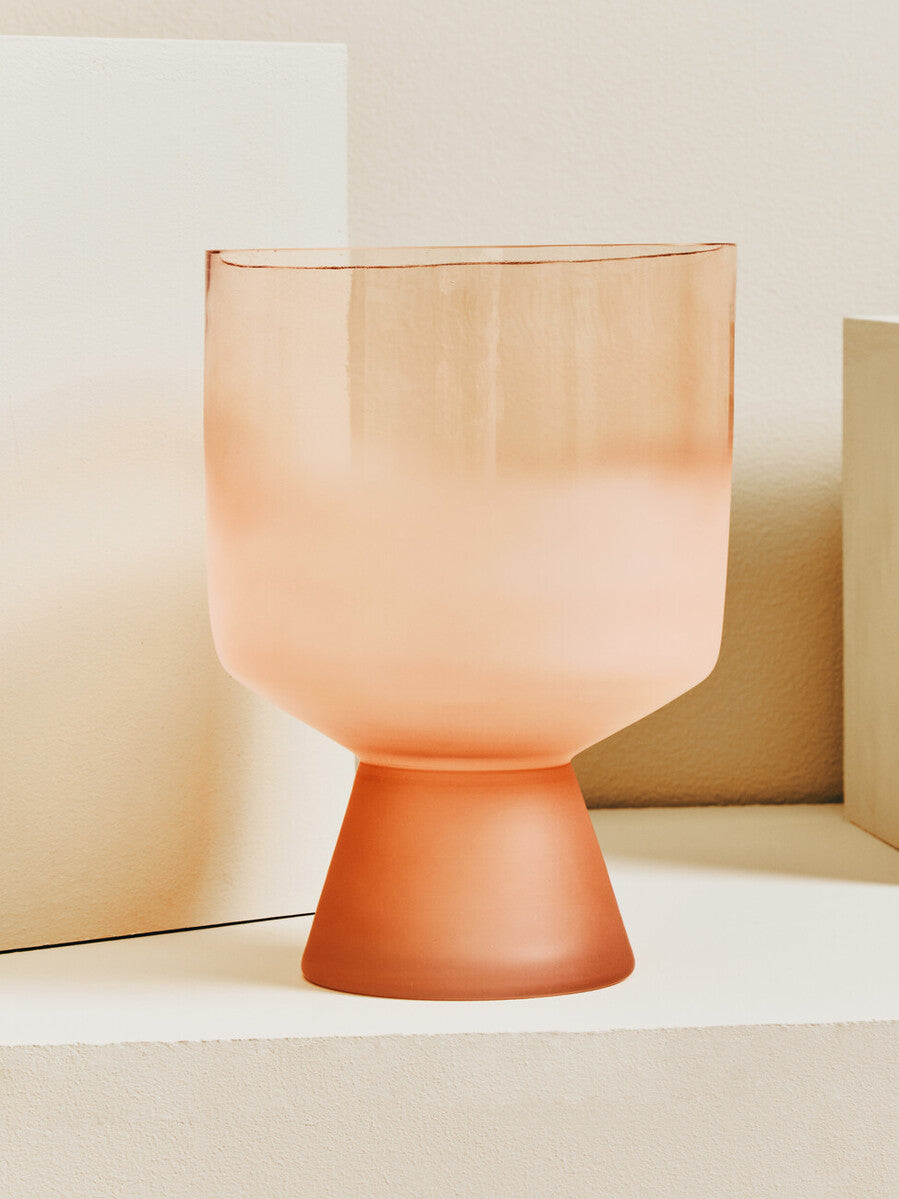 Baila Small Matte Pink Glass Vase - Image 5