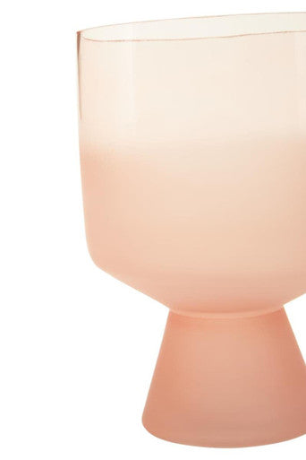 Baila Small Matte Pink Glass Vase
