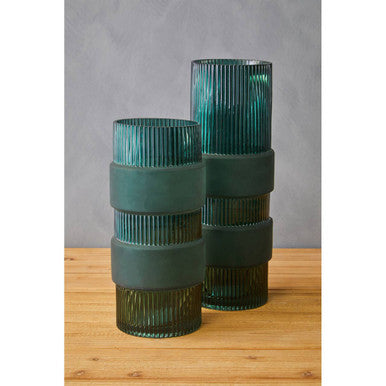 Blume Large Green Glass Vase