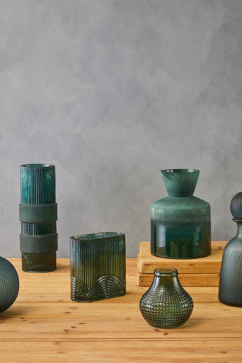 Bardi Large Green Glass Vase