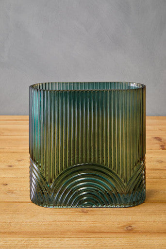 Bardi Large Green Glass Vase