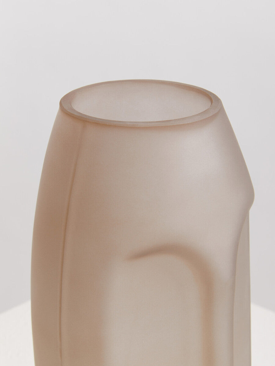 Viso Grey Small Face Design Vase