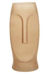 Viso Smoked Grey Large Face Design Vase